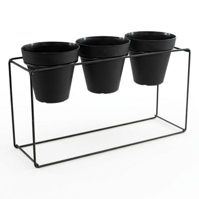 SUPORTE-PARA-3-VASOS-COM-ESTRUTURA-ARAMADA-3-VASOS-PLASTICOS